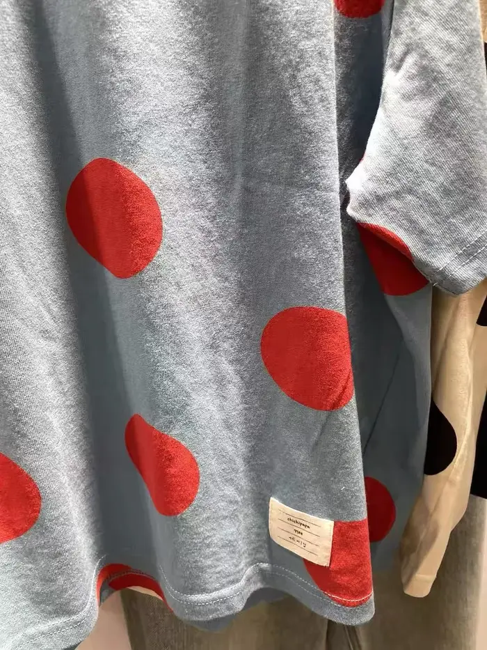 T-shirt à pois style japonais Mori Girl 2026 pour femme