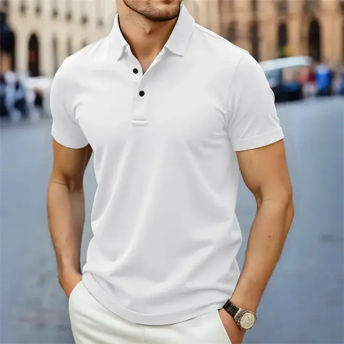 Nouveau Polo Homme 2026 Décontracté et Tendance à Col Simple Manches Courtes – Haut d'Été Confortable