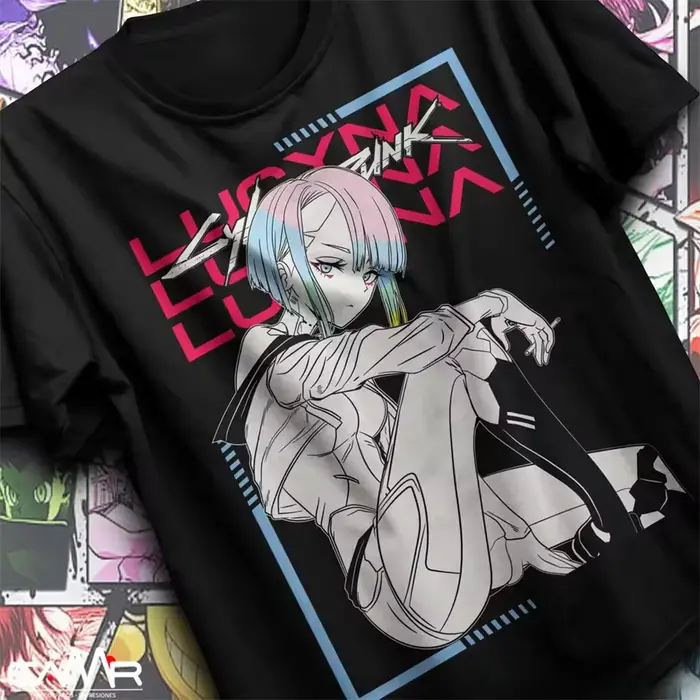 Cyber Edgerunners coton haute qualité t-shirt Harajuku japonais concepteur hommes t-shirt Harajuku u