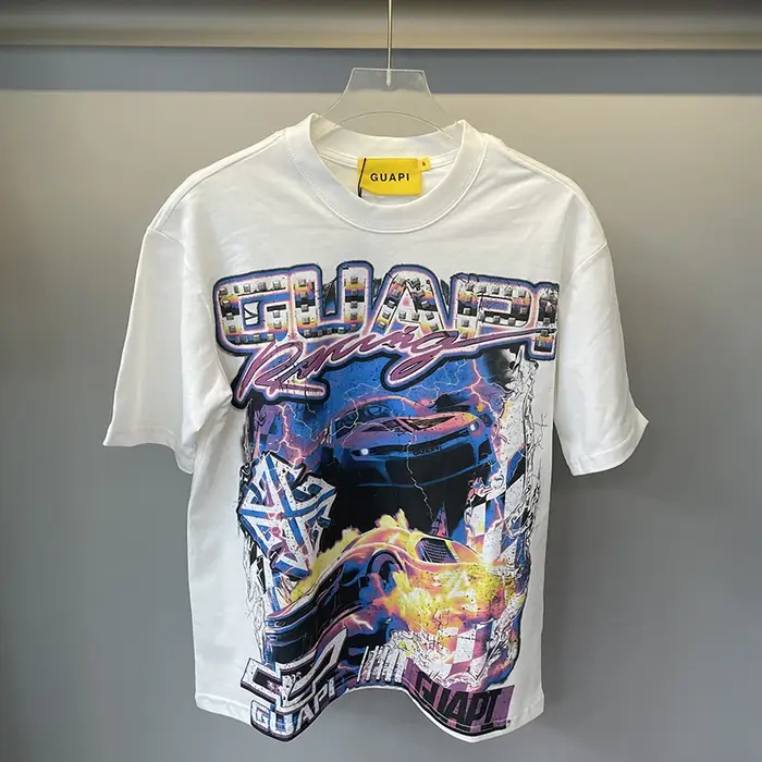 T-shirt vert avec logo Guapi White Revived V2 noir pour hommes et femmes