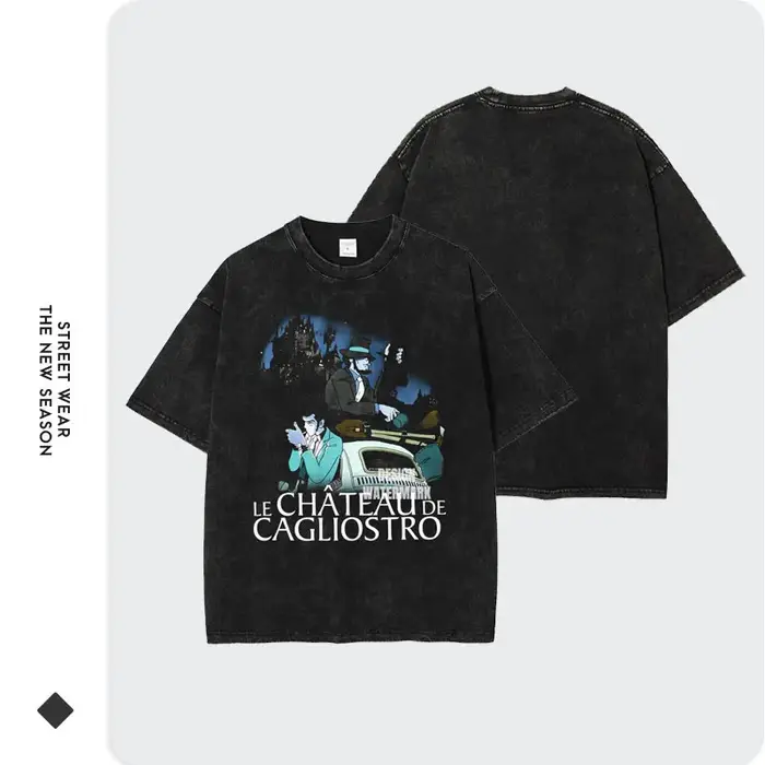 Anime L-Lupin le troisième T-Shirt Vintage lavé