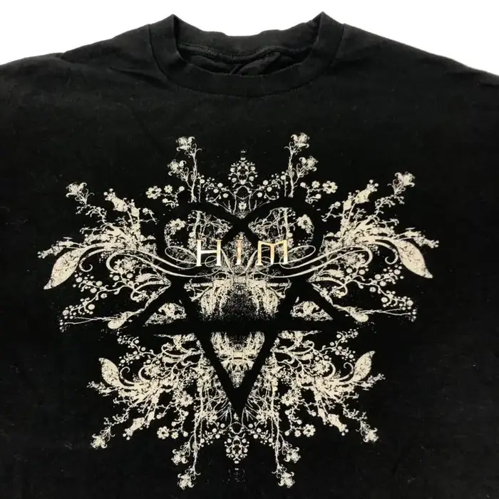 HIM Band Heartagram T-shirt noir 100 coton