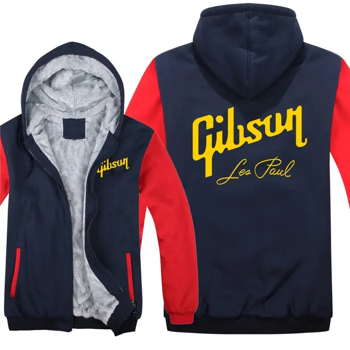 Gibson Les Paul sweat à capuche pour homme manteau hiver chaud polaire guitare