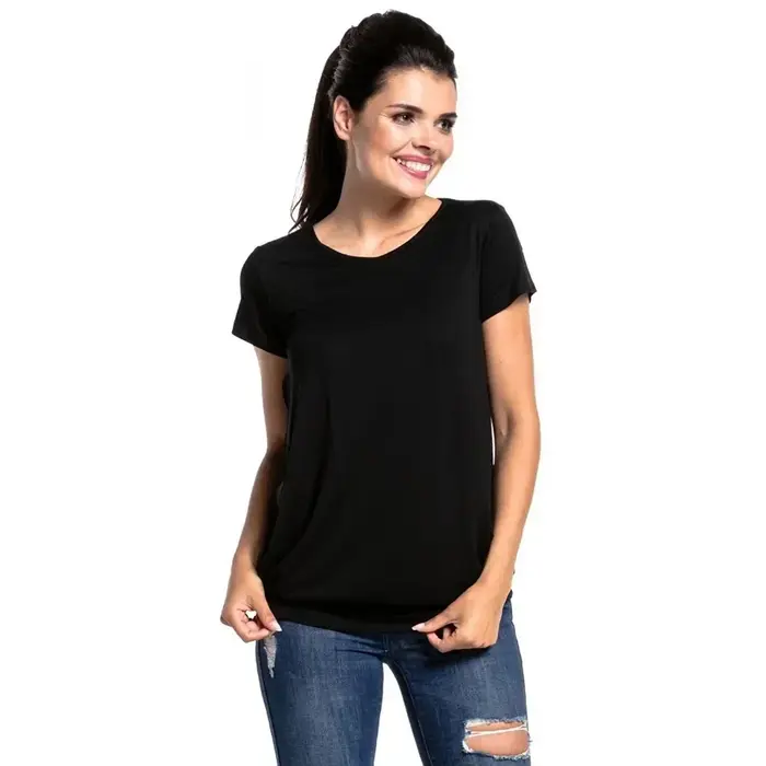 T-shirt de maternité à manches courtes pour femmes, couleur unie, ample, décontracté, pour l'allaite