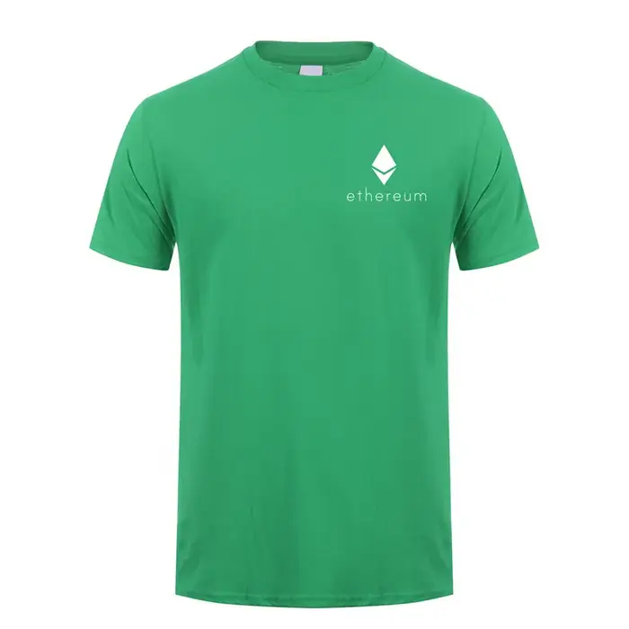 Crypto-monnaie Ethereum t-shirts homme Crypto t-shirt décontracté à manches courtes dessus frais ETH argent