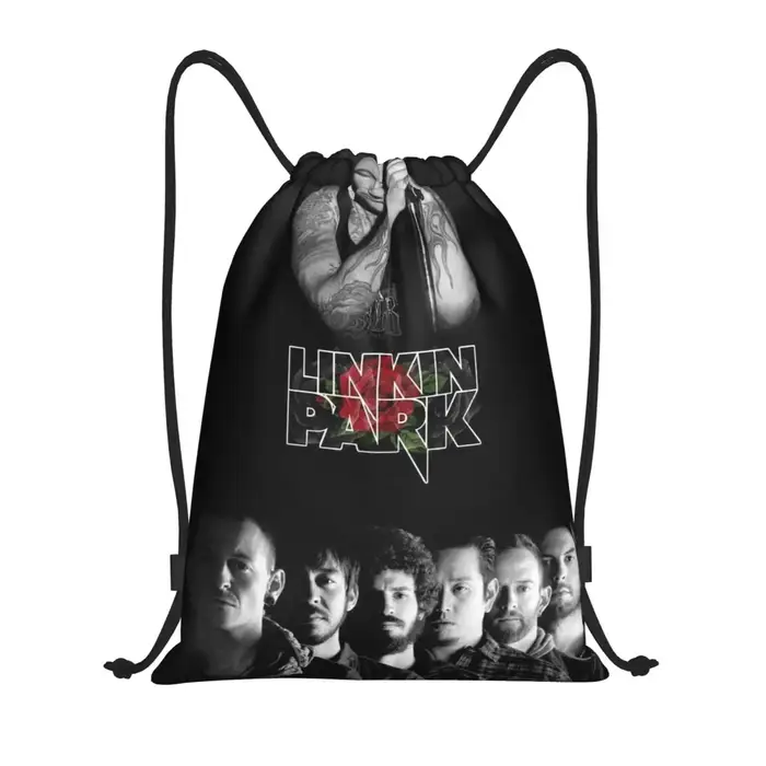 L-Linkin Hot Band Park American Rock Band Sacs à dos décontractés à cordon de serrage, sacs à chauss