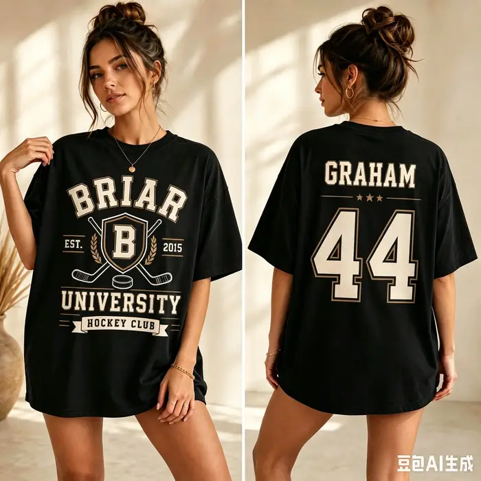 T-shirt unisexe décontracté surdimensionné pour enfants et adultes, imprimé Off Campus Di Laurentis 