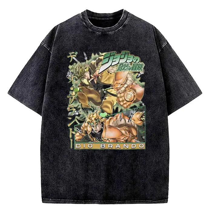 T-shirt graphique JoJo's Bizarre Adventure Johnny Joestar pour hommes