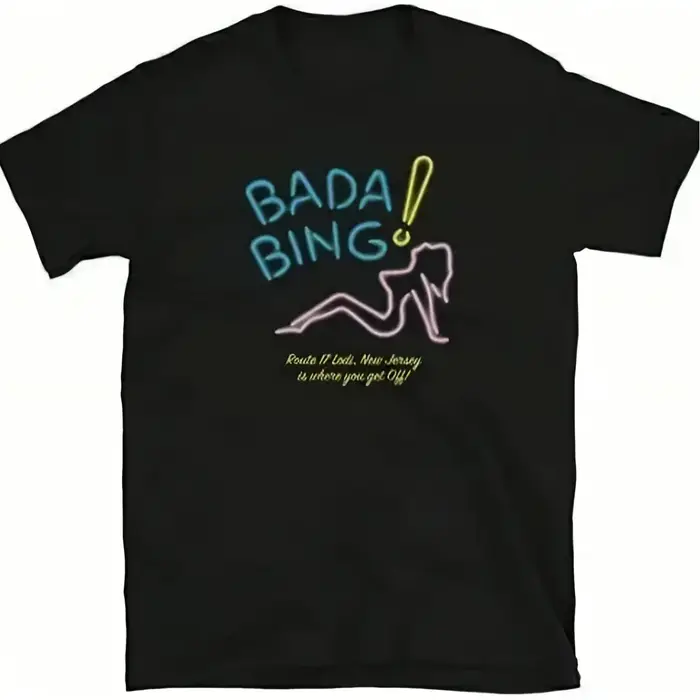 T-shirt graphique classique pour hommes Bada Bing inspiré de la série télévisée américaine Sopranos,