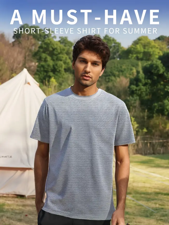 T-shirt d'extérieur en laine mérinos pour hommes