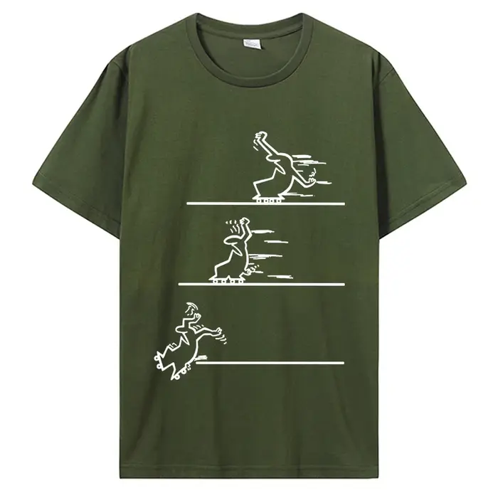 Skateboard La Linea t-shirt classique mode hommes coton col rond