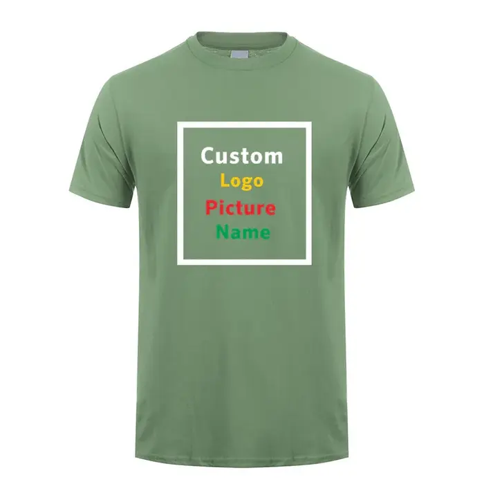 T-shirt personnalisé faites votre conception Logo texte hommes imprimer équipe d'entreprise