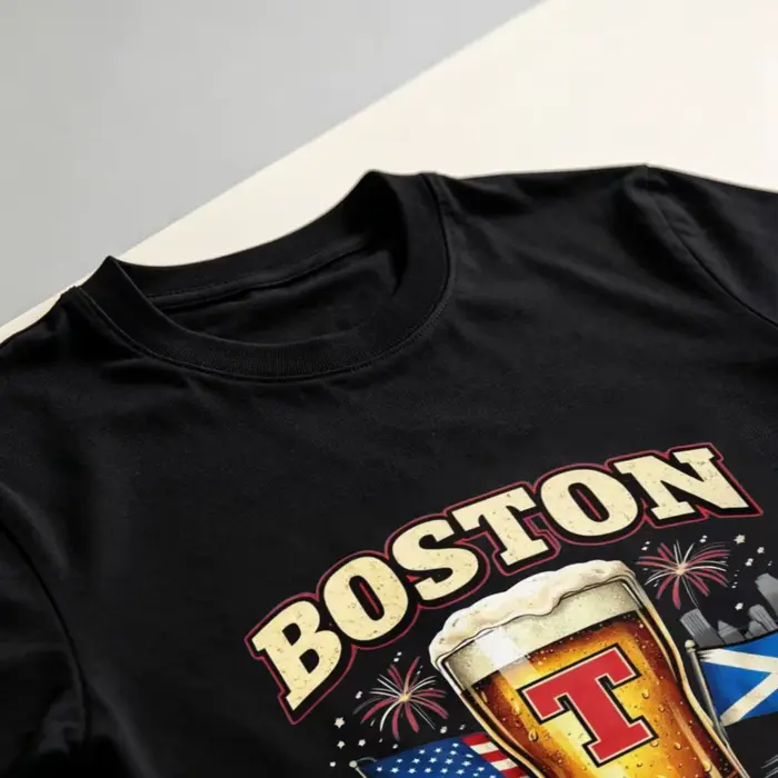 T-shirt de football Écosse Boston T-Party 2026 – T-shirts amusants à l'effigie de la bière écossaise – Hauts pour fans