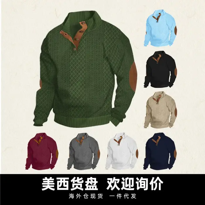 Pull Homme 2026 Décontracté Automne Col Montant Manches Longues Style Européen Sweat-shirt