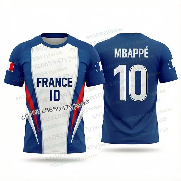 T-shirt de football 2026 France Mbappé 10 pour hommes, femmes et jeunes – Maillot spécial été pour c