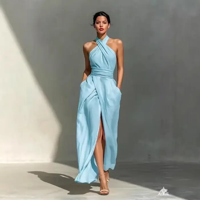 Robe élégante sans manches pour femmes