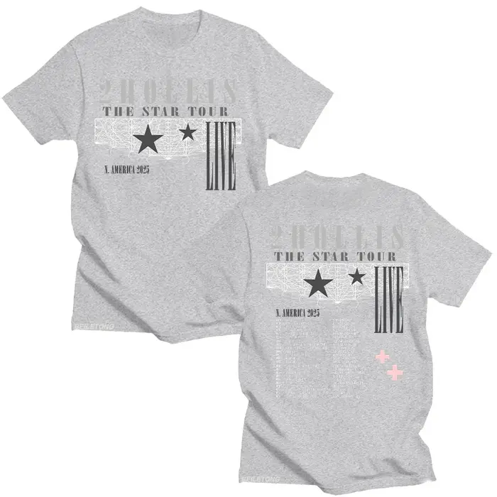 2Hollis The Star Tour 2025 T-shirt coton à manches courtes femmes hommes mode