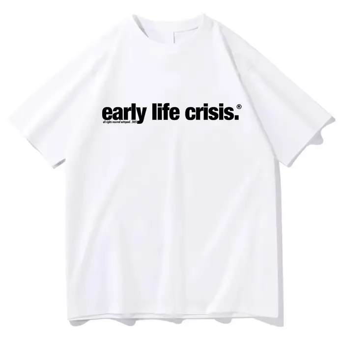 T-shirt Nettspend Early Life Crisis Same 2025 – Vêtements tendance homme/femme en coton