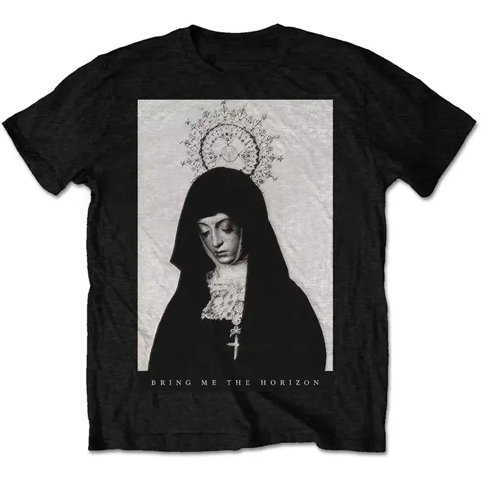 T-Shirt Nun Bring Me The Horizon en coton pour hommes et femmes