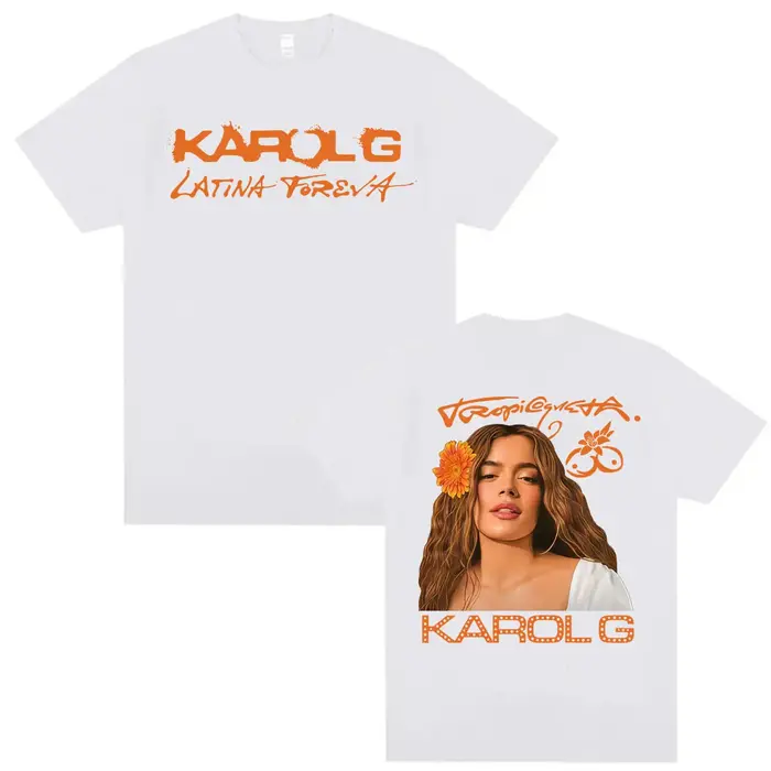 T-shirt de la tournée d'album Tropicoqueta 2026 de la chanteuse Karol G