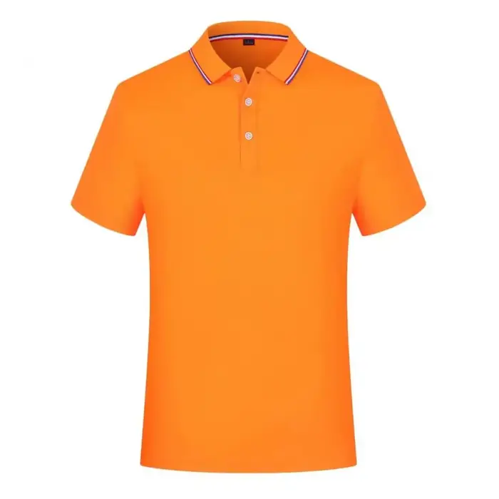 Polo uni pour hommes, col rayé, manches courtes, séchage rapide, respirant, décontracté, pour un usage quotidien, vêtements de travail