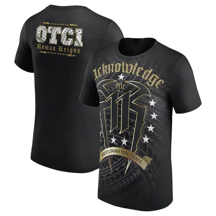 T-shirt Roman Reigns Original Tribal Chief pour hommes et femmes, vêtements d'été en coton, surdimen