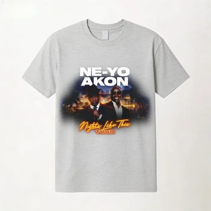 T-shirt Ne Yo Akon 2026 New Night Like This Tour