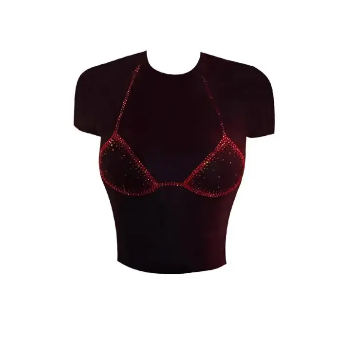 T-shirt court à manches courtes en pur coton pour femmes