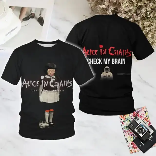 Alice In Chains populaire Rock impression 3D T-shirt été nouveaux hommes femmes Hip Hop tendance à manches courtes