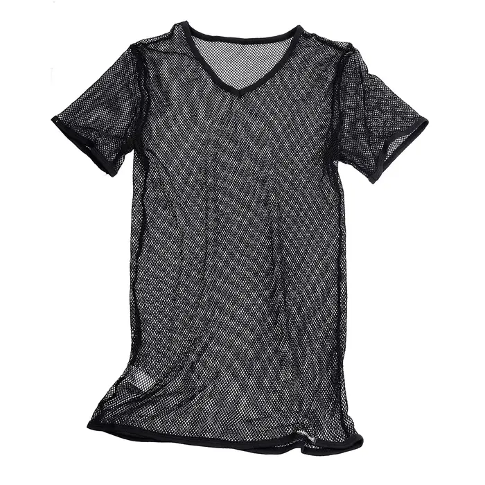 Sexy homme hommes maille voir à travers Clubwear débardeur T-Shirt mode