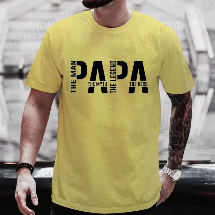 Papa l'homme le mythe la légende T-shirt drôle pour hommes vêtements