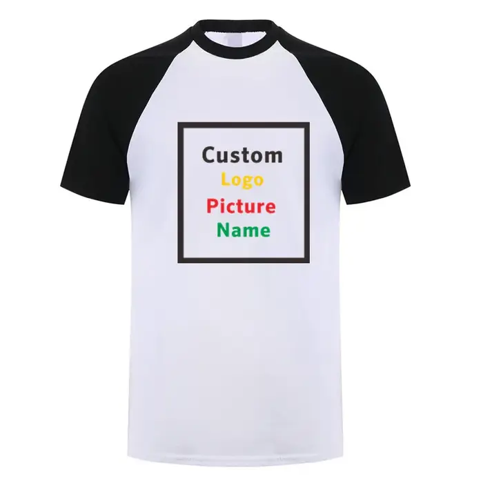 T-shirt personnalisé faites votre conception Logo texte hommes imprimer équipe d'entreprise
