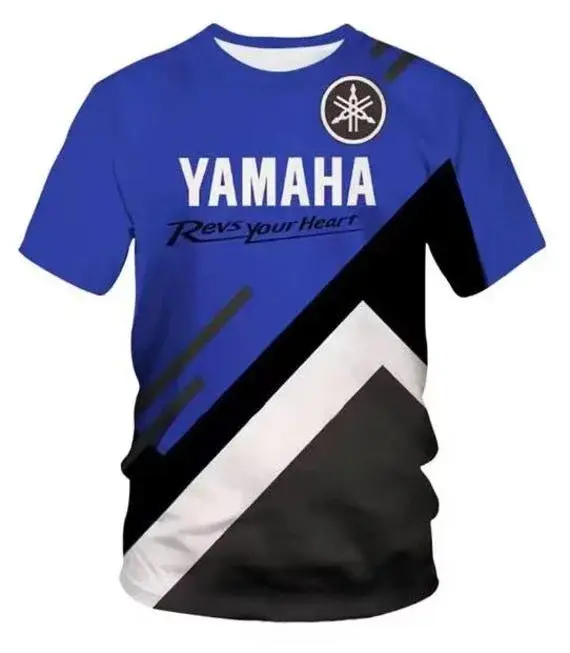 T-shirt tendance 2025 imprimé en 3D, nouveau modèle de moto tout-terrain Yamaha, idéal pour les spor