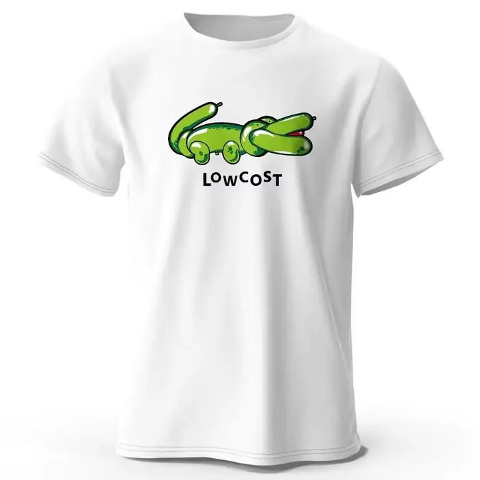T-shirt en coton avec image de crocodile, parodie de meme, créatif et amusant, pour hommes et femmes, streetwear d'été