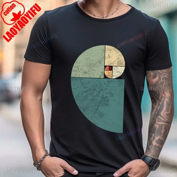 Fibonacci rapport d'or T-Shirt géométrie sacrée Science professeur de mathématiques T-Shirt Harajuku