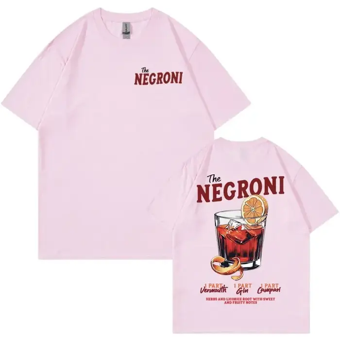 THE NEGRONI unisexe t-shirt drôle Cocktail thème cadeau Meme T-shirts hommes été Pop Art Vintage mode à manches courtes