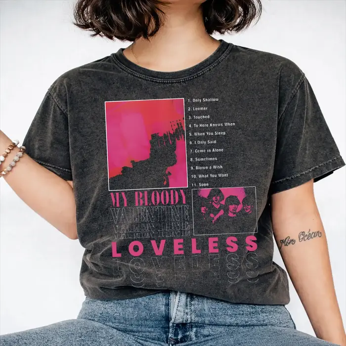 T-shirt délavé My Bloody Valentine mbv band pour hommes et femmes, Streetwear Hip Hop, T-shirt d'été à manches courtes