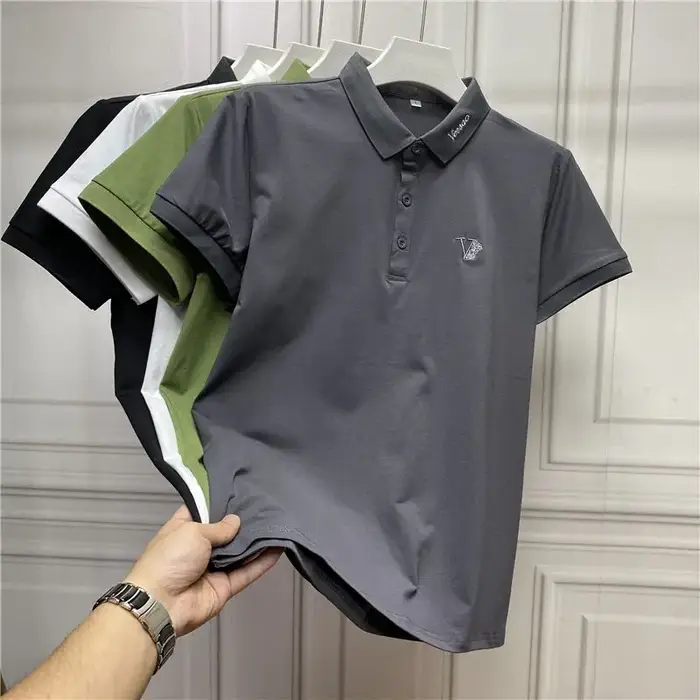 Polo Brodé à Manches Courtes pour Homme