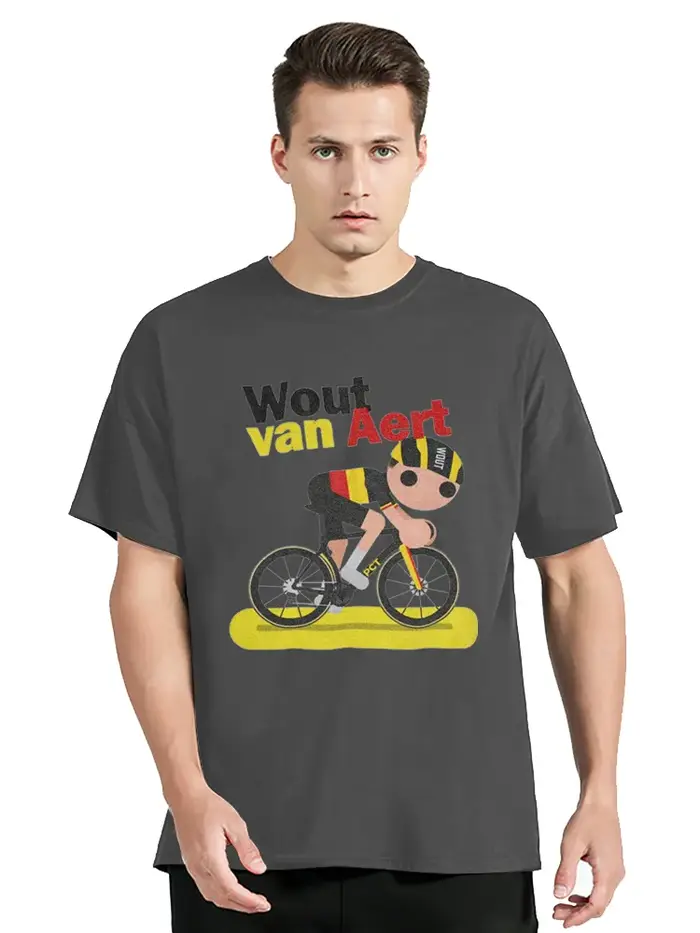 T-shirt en coton de dessin animé mignon pour hommes