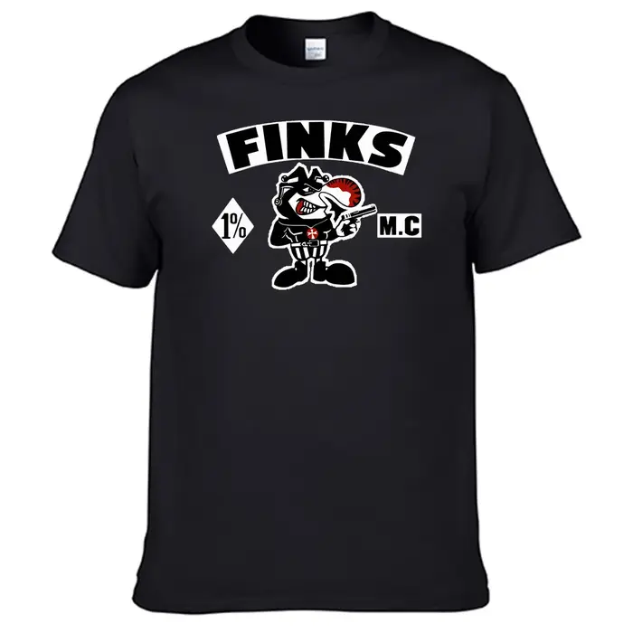 T-shirt Hurcycles Club The Finks Mc pour homme, chemise 100% coton, N01