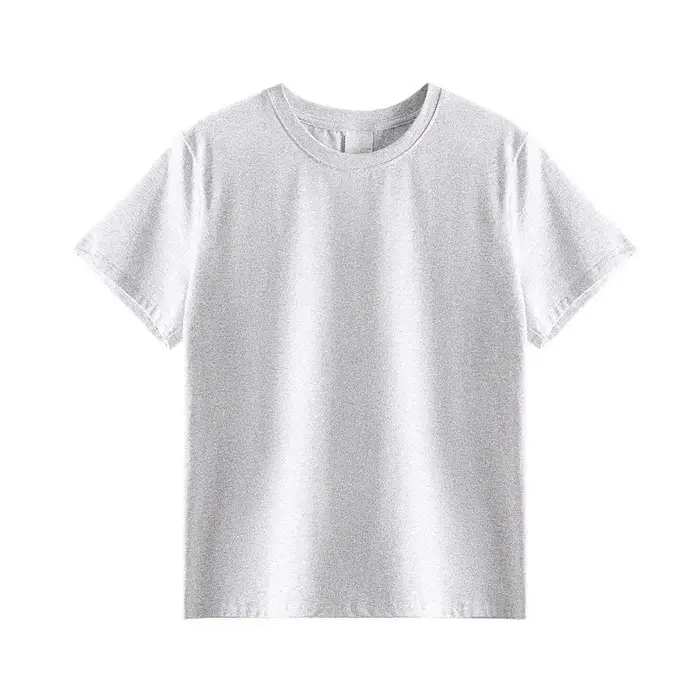 T-shirt à manches courtes pour femmes en été nouveau col rond bleu marine coupe ajustée mince à l'extérieur portant des hauts populaires à la mode