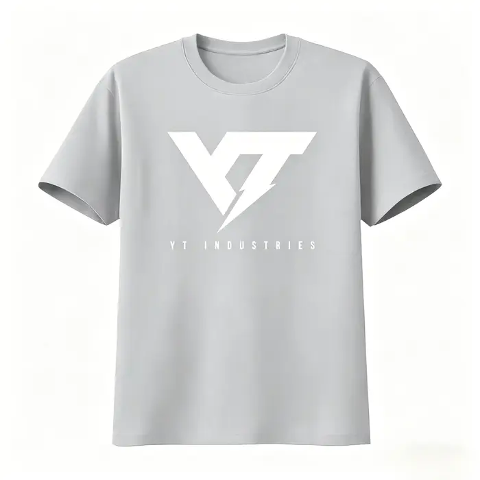 T-shirt imprimé logo Yt Industries pour homme et femme, style streetwear tendance, respirant, collection été 2026