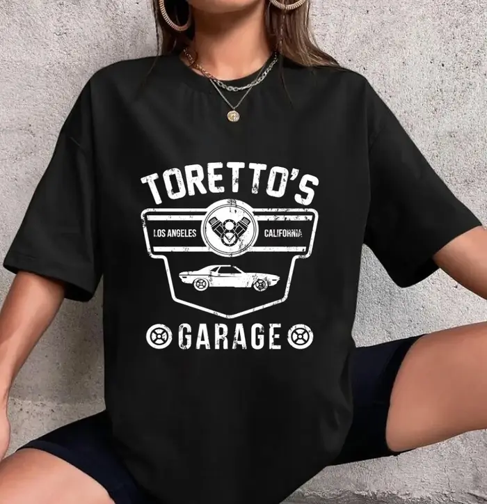 T-shirt Toretto's Garage Fast And Furious Muscle Car