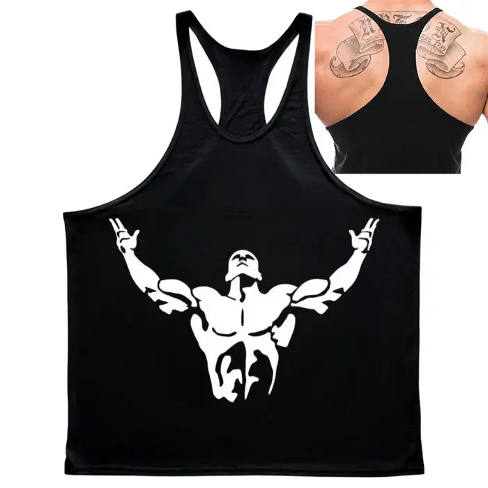 Haut de gymnastique hommes chemise de musculation Fitness