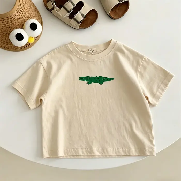 T-shirt mignon à manches courtes pour garçons et filles