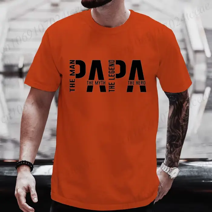Papa l'homme le mythe la légende T-shirt drôle pour hommes vêtements