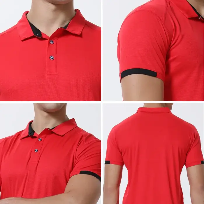 Sport décontracté séchage rapide revers à manches courtes POLO combinaison de cyclisme costume de Fitness pour hommes