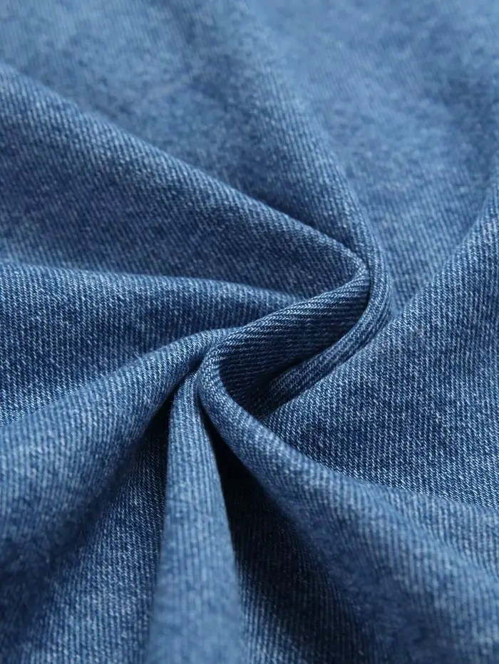 Chemise en jean vintage à manches courtes pour homme