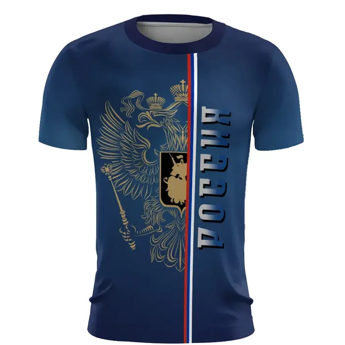 Russie hommes T-Shirts 3d drapeau russe T-Shirt à manches courtes