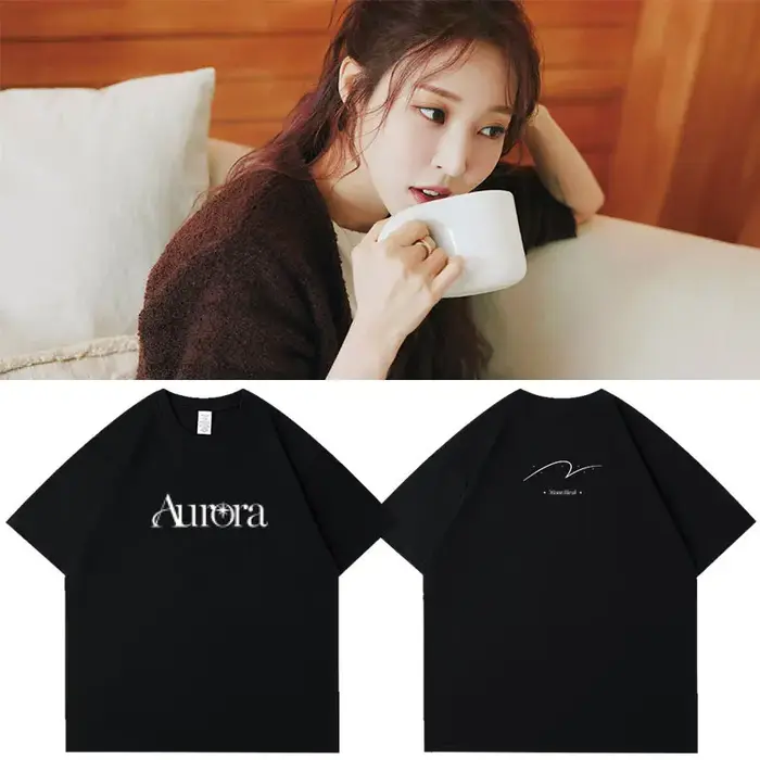 MAMAMOO MoonByul Aurora même T-shirt femmes hommes mode lettre imprimer à manches courtes T-shirt ha